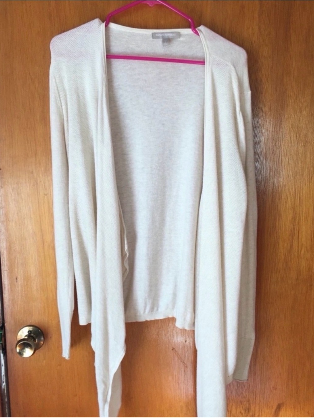 Open-Front Cream Women's Cardigan